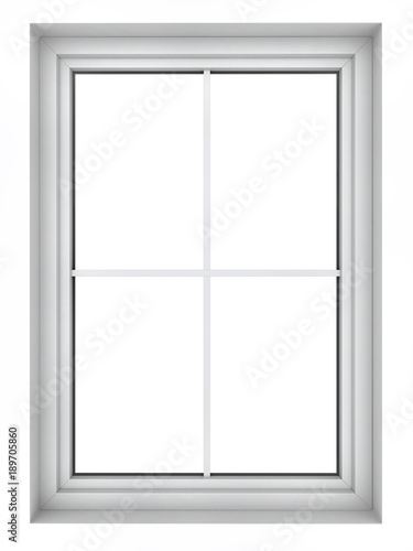 Plastic window frame