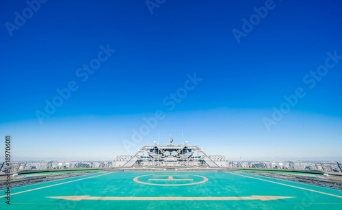 Helipad on roof of the building