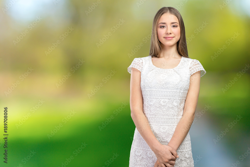 Woman smiling with perfect smile Woman smiling with perfect smile