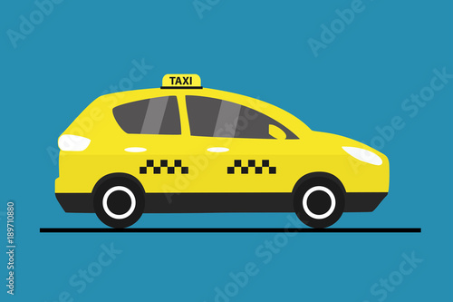 Yellow taxi car 