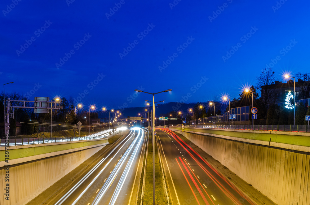 Fototapeta premium Bielsko-Biała skrzyżowanie
