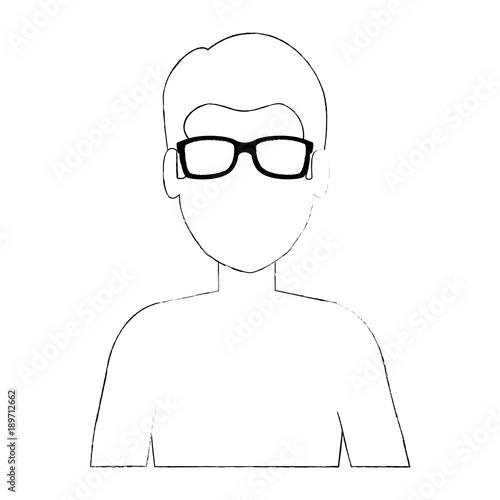 young man shirtless character