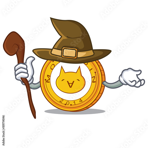 Witch Monacoin mascot cartoon style photo