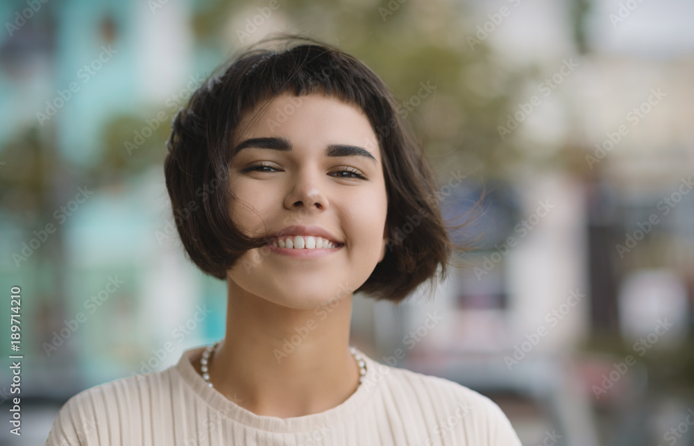 Portrait of beautiful sensual woman with brown eyes. Portrait of beautiful sensual woman with brown eyes.