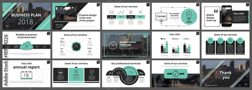 Abstract white, blue presentation slides. Modern brochure cover design. Fancy info banner frame. Creative infographic elements set. Urban city font. Vector title sheet model. Ad flyer style template