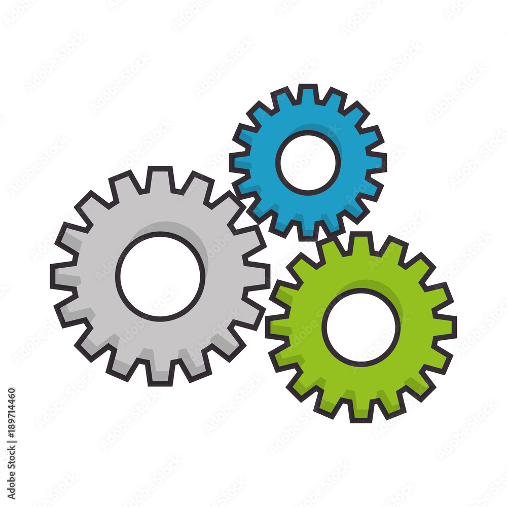 gears machine isolated icon gears machine isolated icon
