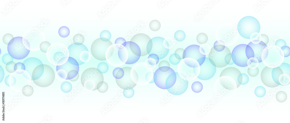 bubble border seamless blue