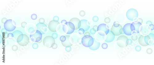 bubble border seamless blue