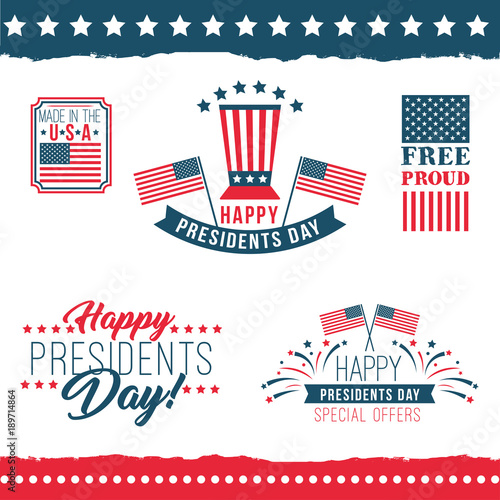 Happy presidents day labels