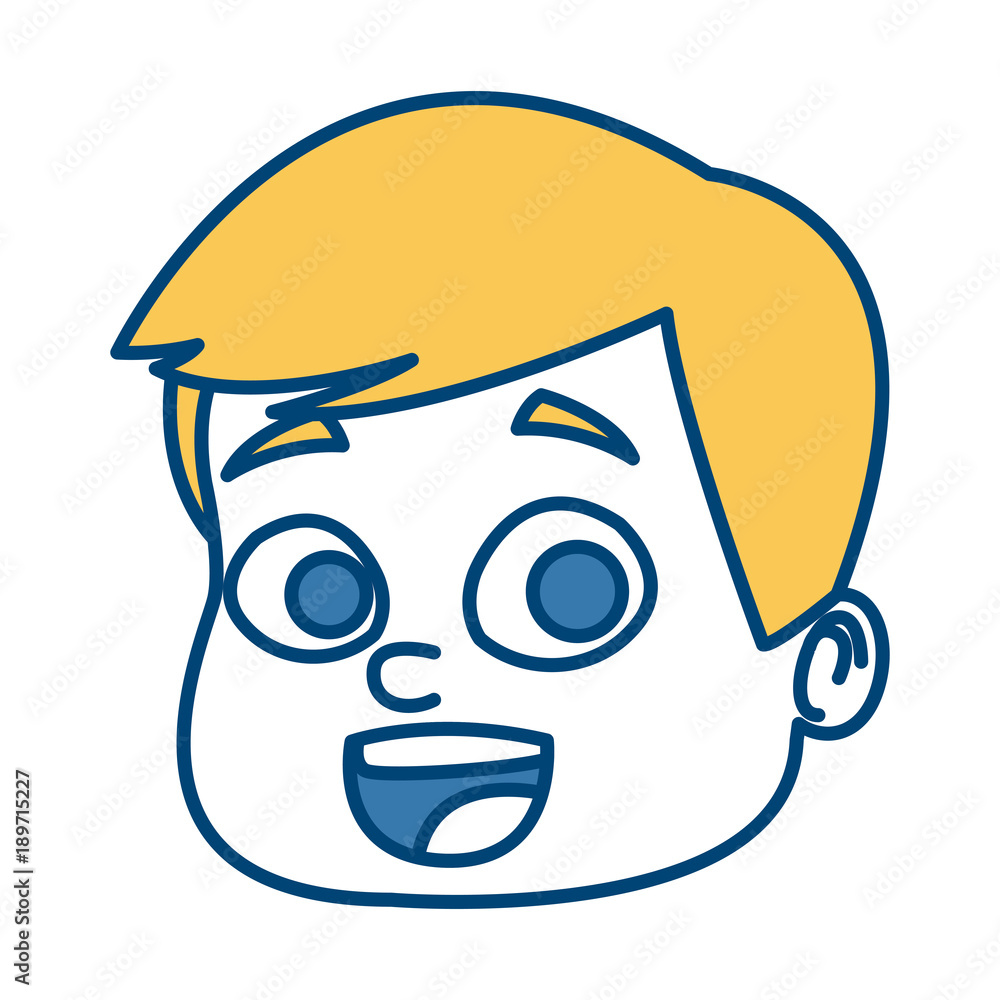 Cute boy face cartoon icon vector illustration graphic design Cute boy face cartoon icon vector illustration graphic design
