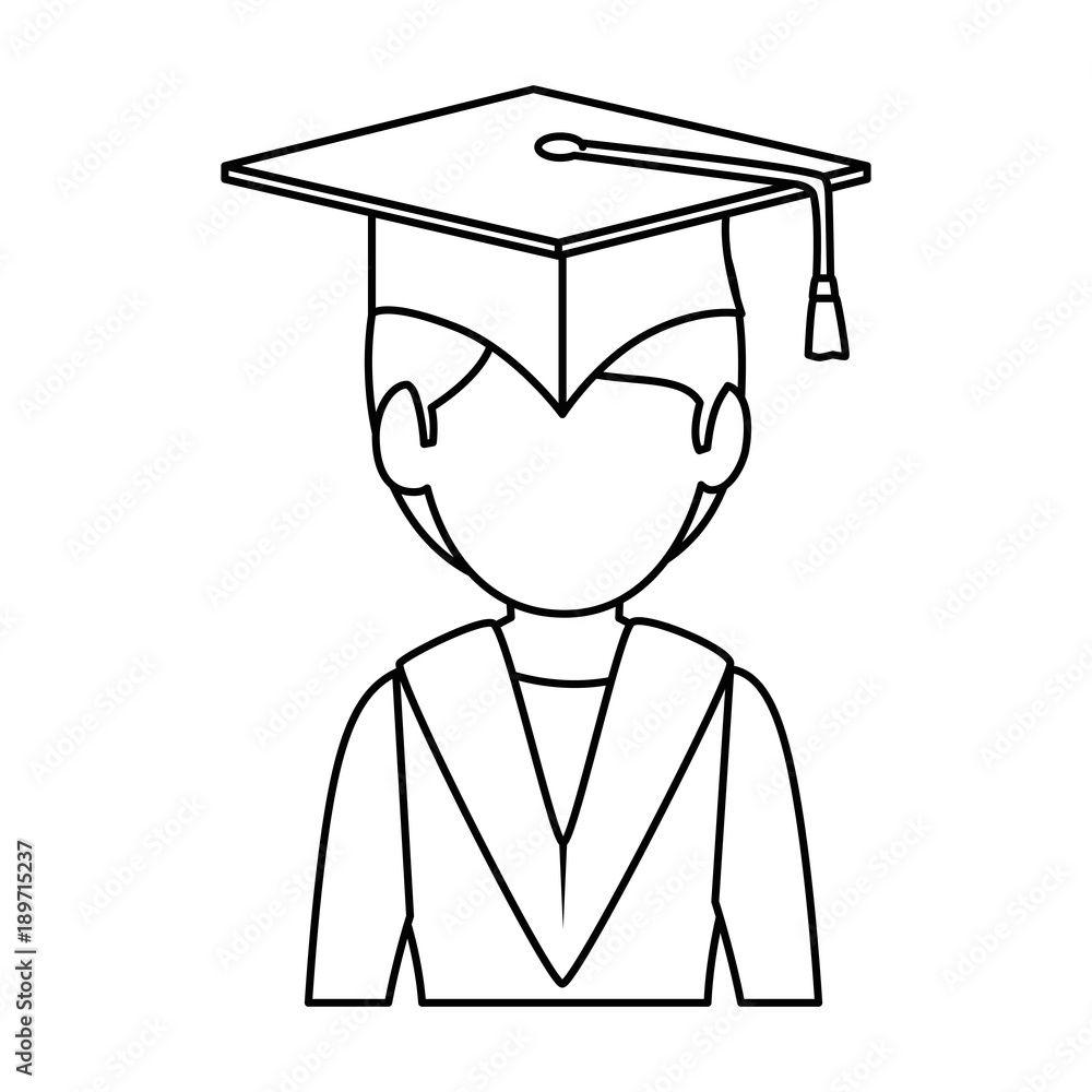 student graduated avatar character student graduated avatar character