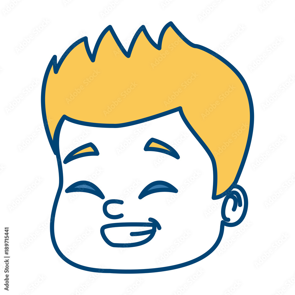 Cute boy face cartoon icon vector illustration graphic design Cute boy face cartoon icon vector illustration graphic design