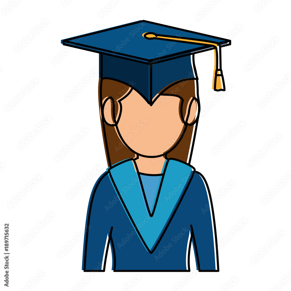 student graduated avatar character student graduated avatar character