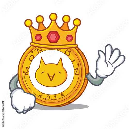 King Monacoin mascot cartoon style photo