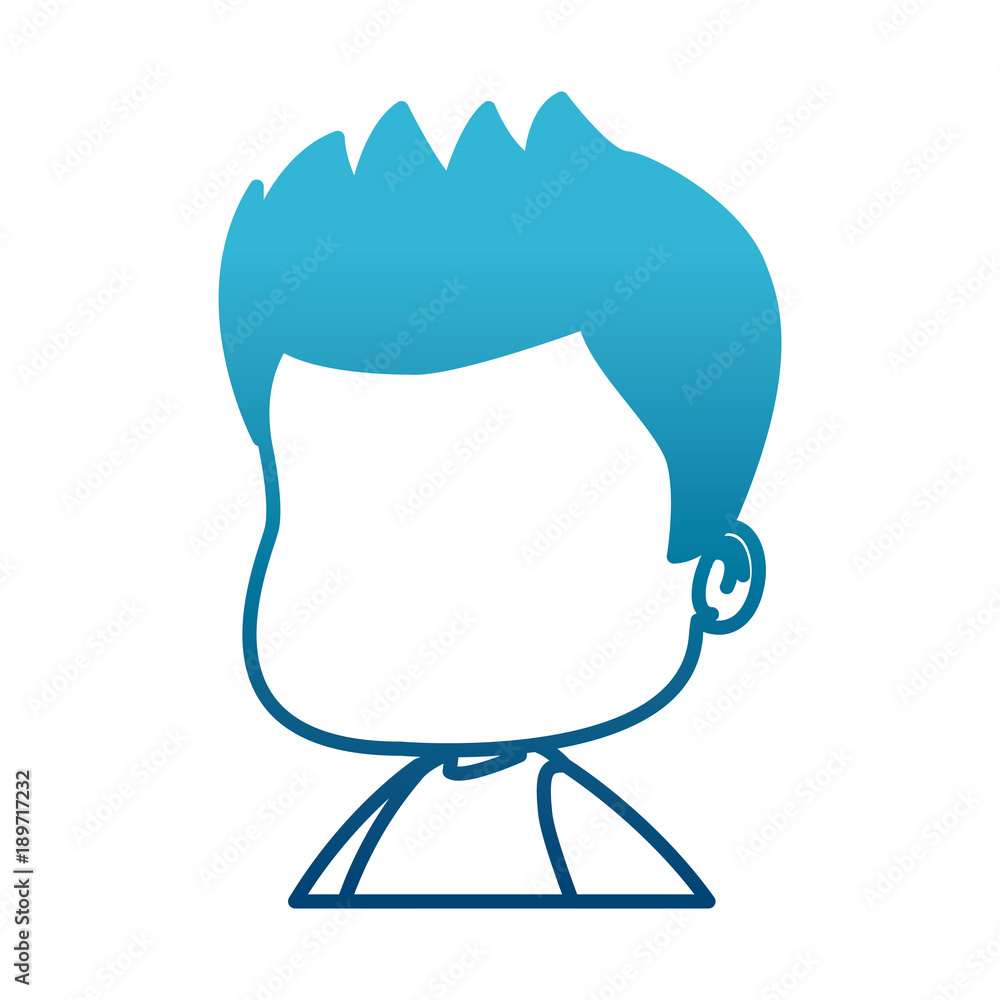 Fototapeta premium Faceless boy cartoon icon vector illustration graphic design