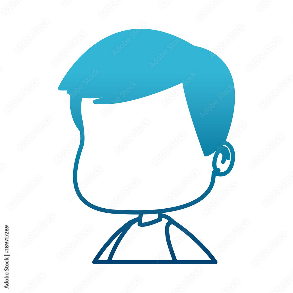 Fototapeta premium Faceless boy cartoon icon vector illustration graphic design