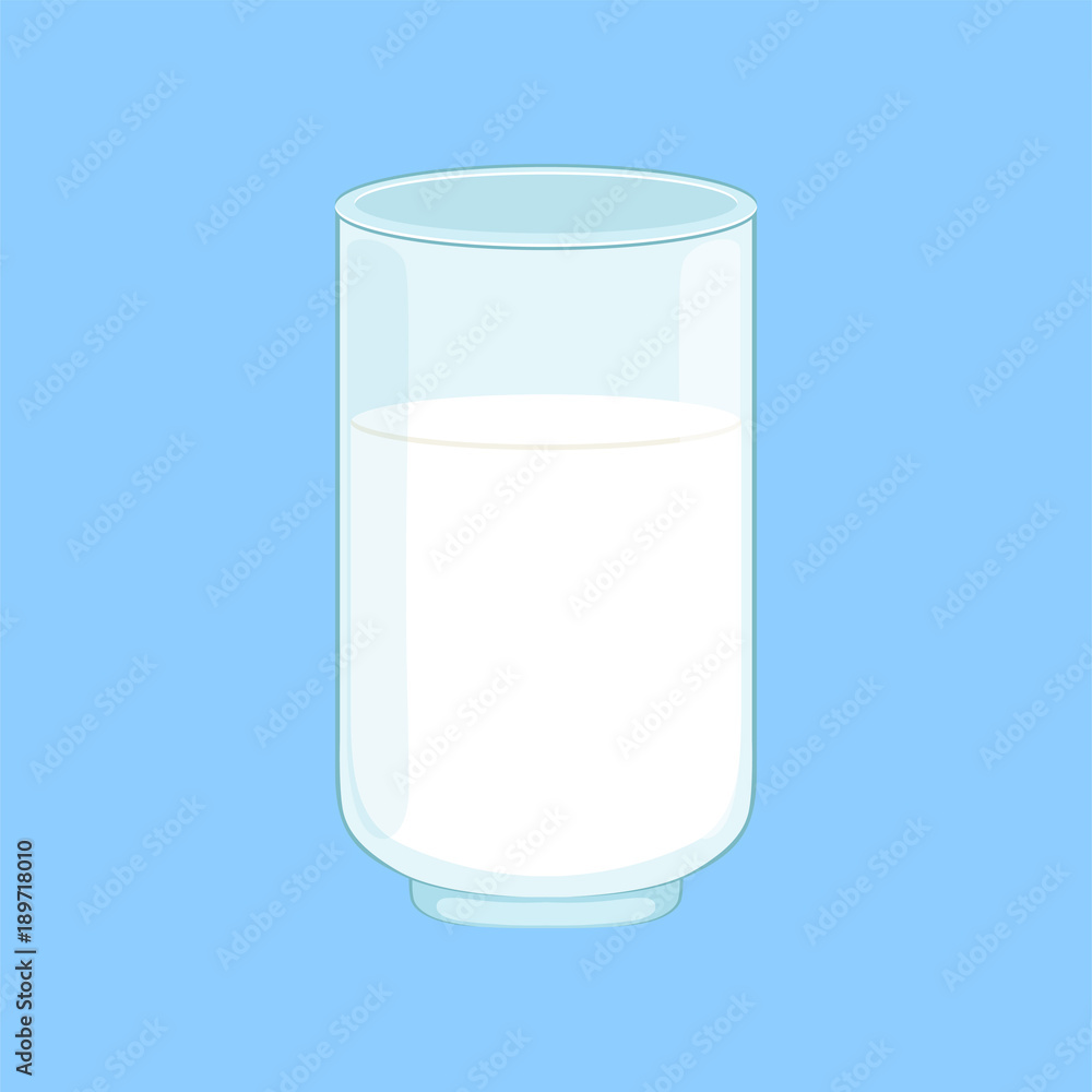 Glass of milk, fresh and healthy dairy product vector illustration Glass of milk, fresh and healthy dairy product vector illustration
