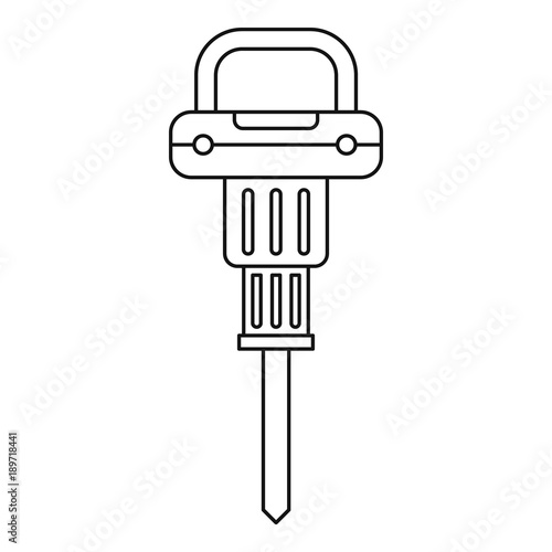 Pneumatic hammer icon outline