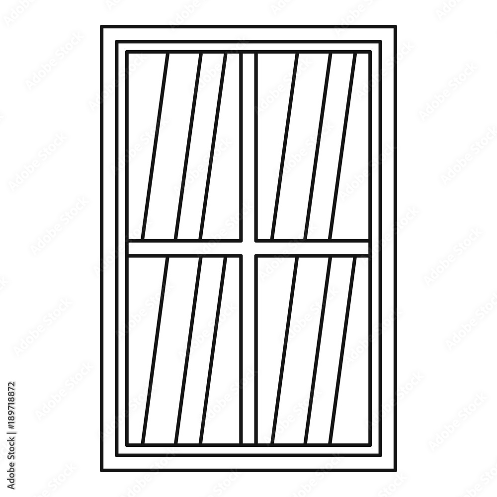 White rectangle window icon outline