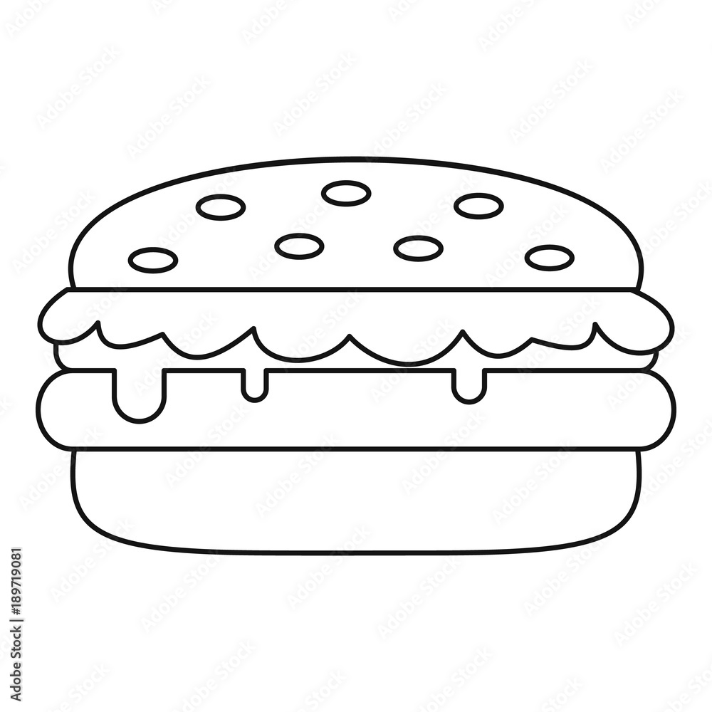 Burger icon outline Burger icon outline