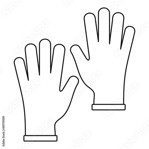 Medical gloves icon outline