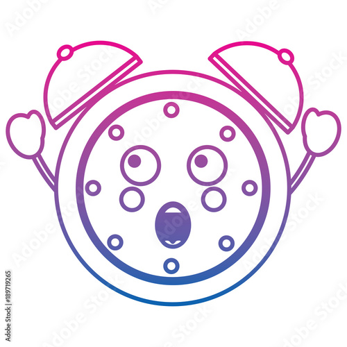 suprised clock kawaii icon image vector illustration design 