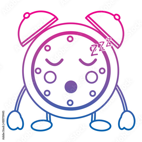 clock sleeping kawaii icon image vector illustration design