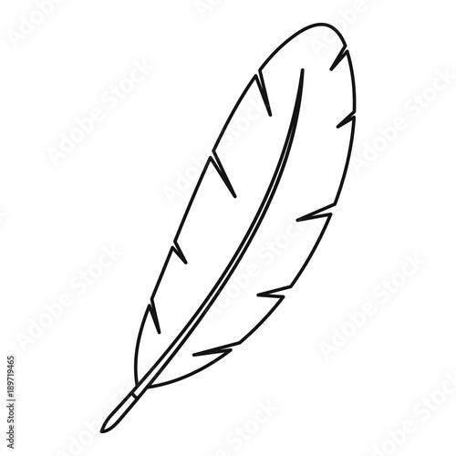 Feather pen icon outline