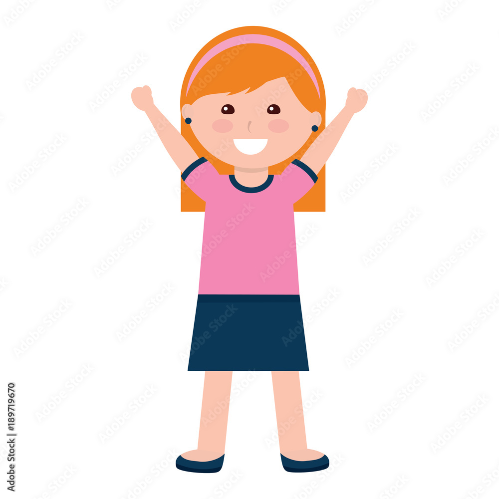 happy girl with headband kid child icon image vector illustration design happy girl with headband kid child icon image vector illustration design