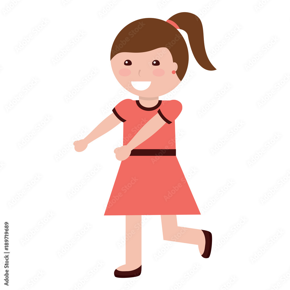 happy girl with ponytail kid child icon image vector illustration design happy girl with ponytail kid child icon image vector illustration design