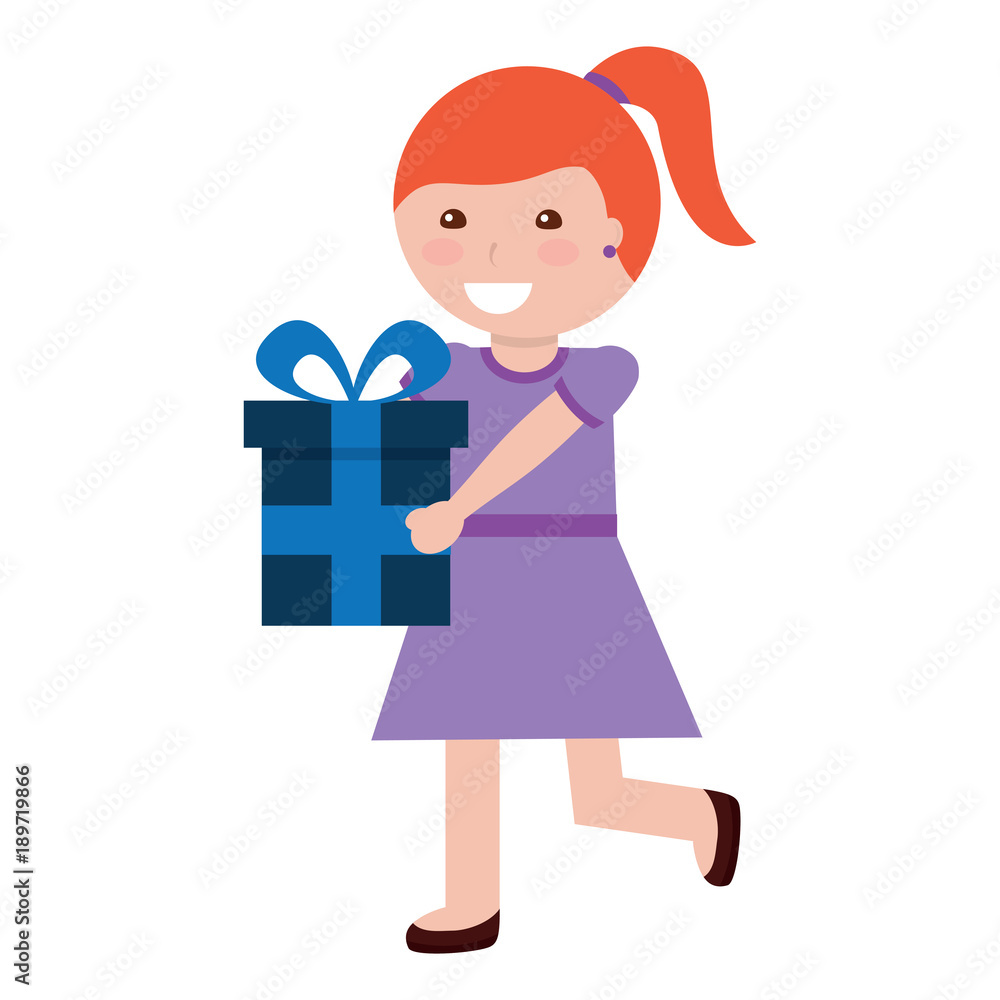 giril with gift box icon image vector illustration design giril with gift box icon image vector illustration design