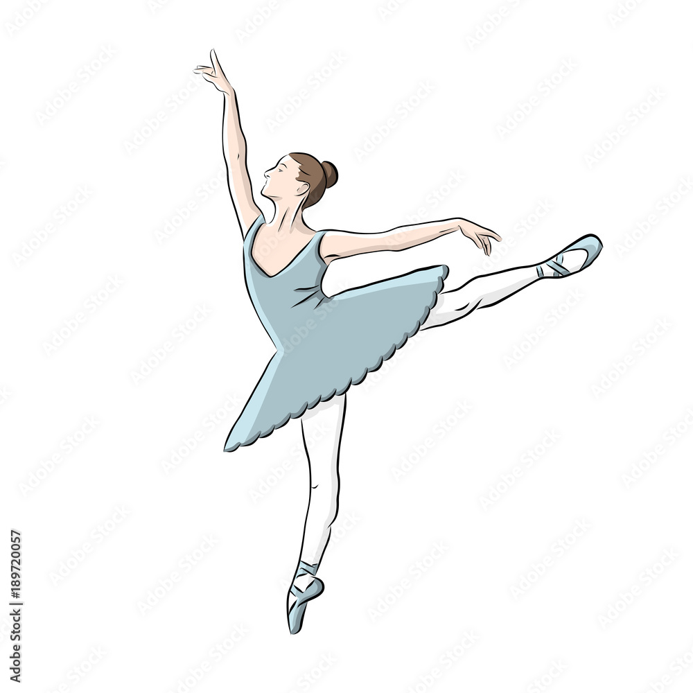 Hand drawn ballerina icon, vector Hand drawn ballerina icon, vector