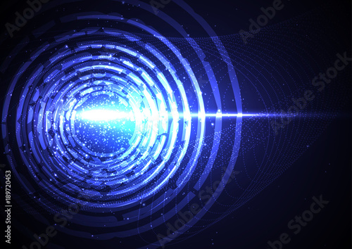 Blue futuristic space background