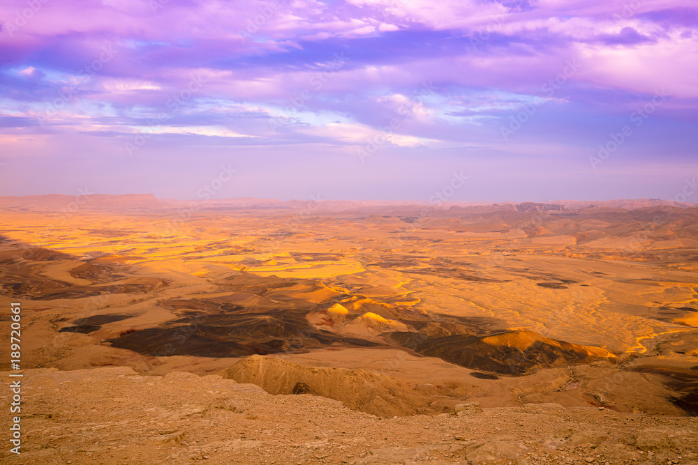 Makhtesh Ramon Crater in Negev desert, Israel