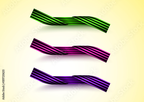 striped ribbon set