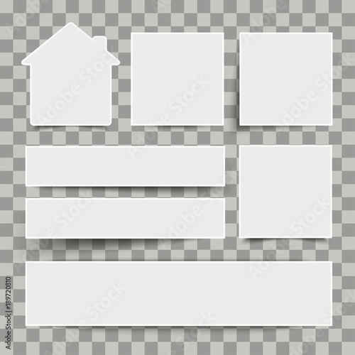 White Frame Banners House Transparent
