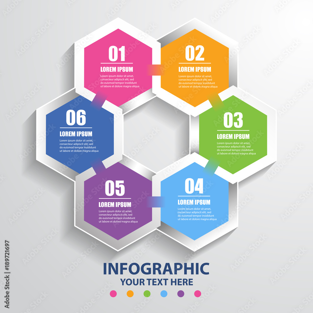 hexagonal infographic template hexagonal infographic template