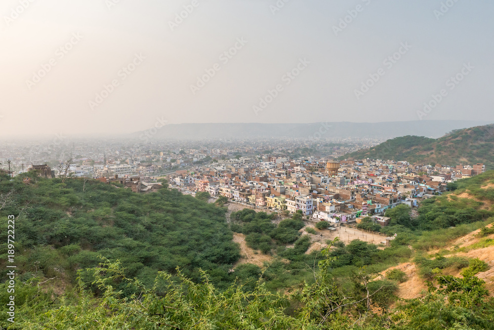 view over the pink city of Jaipur, Rajasthan