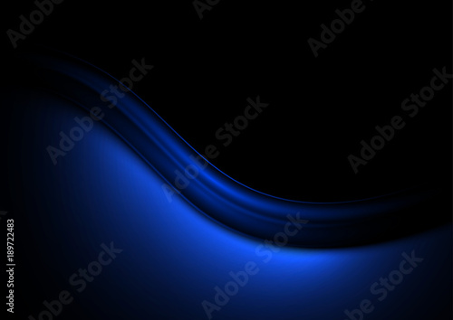 Blue waves on a dark background