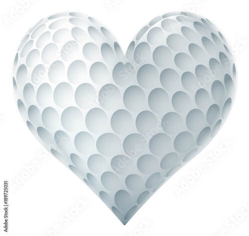 Golf Ball In A Heart Shape