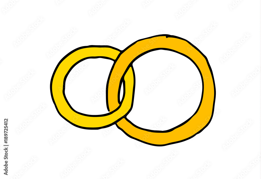 hand drawn doodle sketch of the two rings as a symbol of love hand drawn doodle sketch of the two rings as a symbol of love