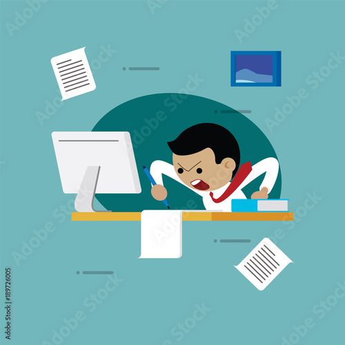 Busy businessman