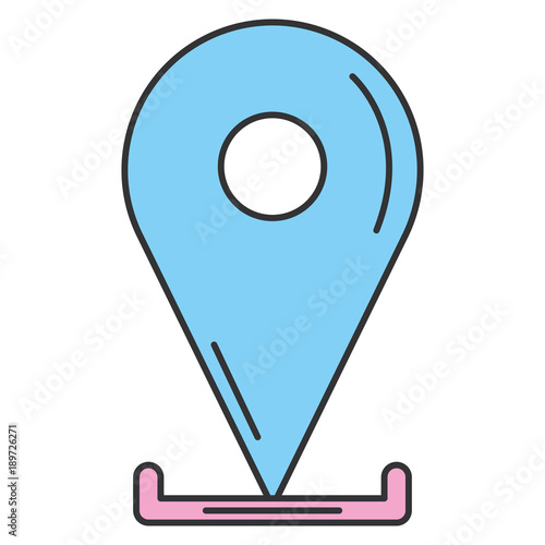 pin pointer isolated icon