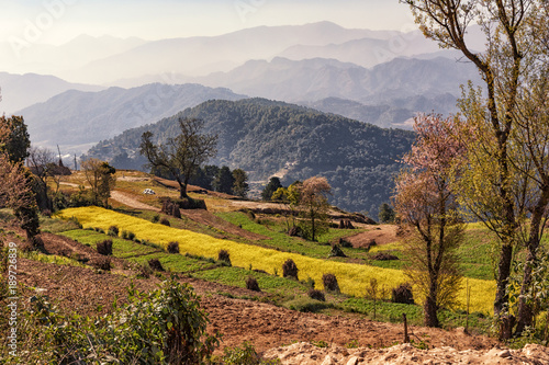 Terraced Landscape near Bhaktapur, Nepal photo