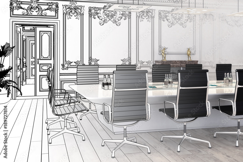 Fototapeta premium Elegant Meeting Area (draft)