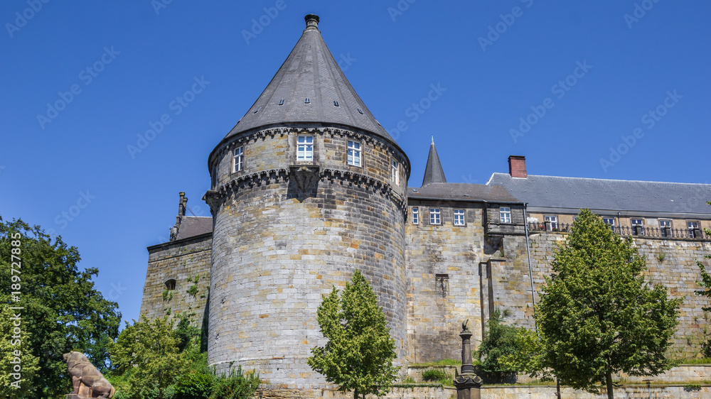 Batterieturm tower in the fortified wall of Bentheim castle