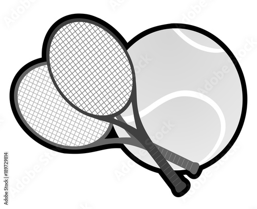 tennis racket and ball