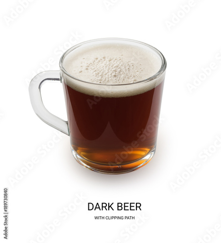 Mug of Dark Beer Isolated