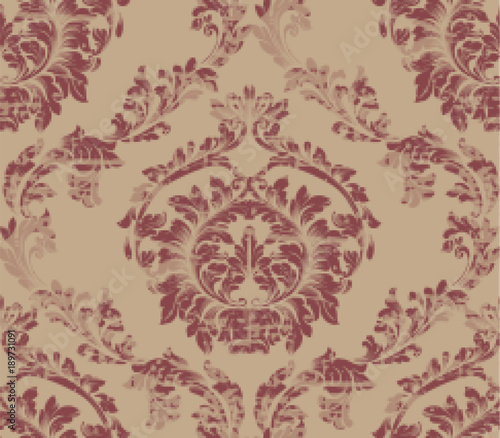 Luxurious Damask pattern Vector ornament decor. Baroque background textures. Royal victorian trendy designs