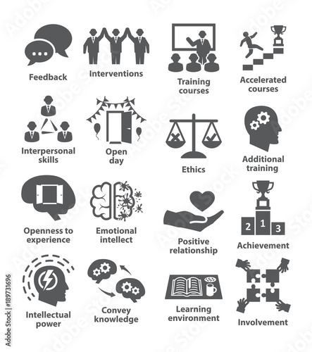 Business management icons Pack 34